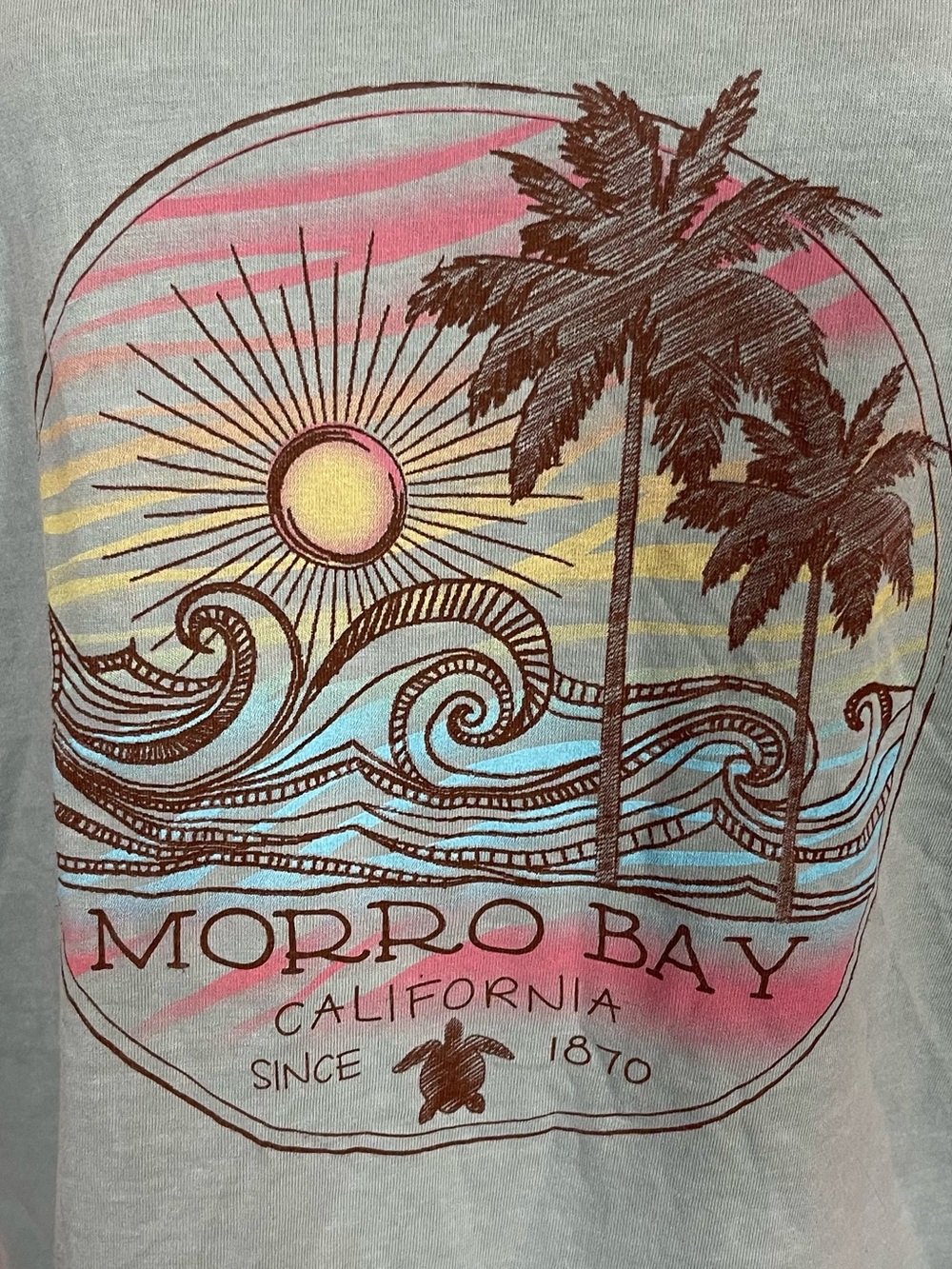 Blue 84 Size 2X 2XL Short Sleeve Morro Bay California T Shirt Top 100% Cotton
